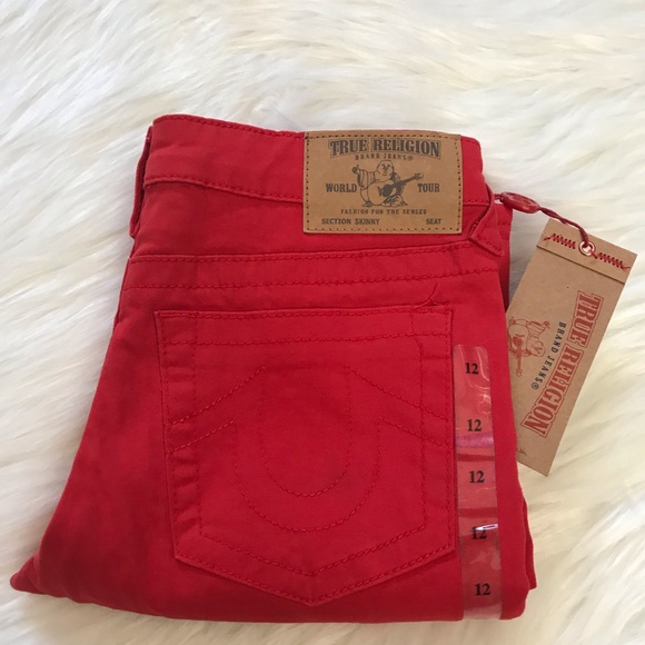 True Religion Other - ✔️NEW wTag-TRUE RELIGION Red Skinny Jeans 12
